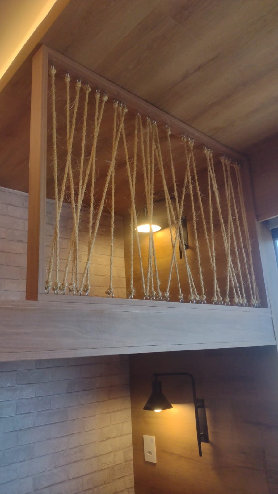 Corda de sisal aplicada em mezanino